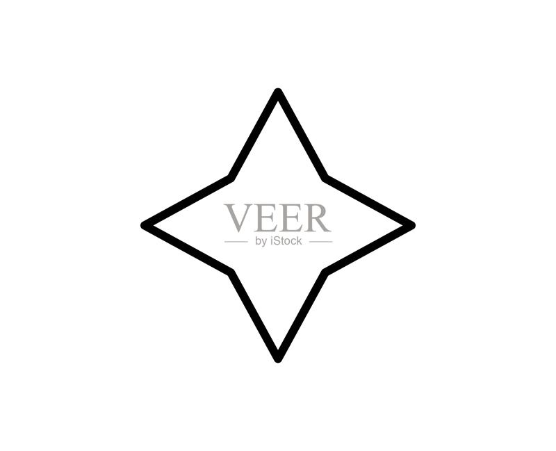 星星线条图标图标素材