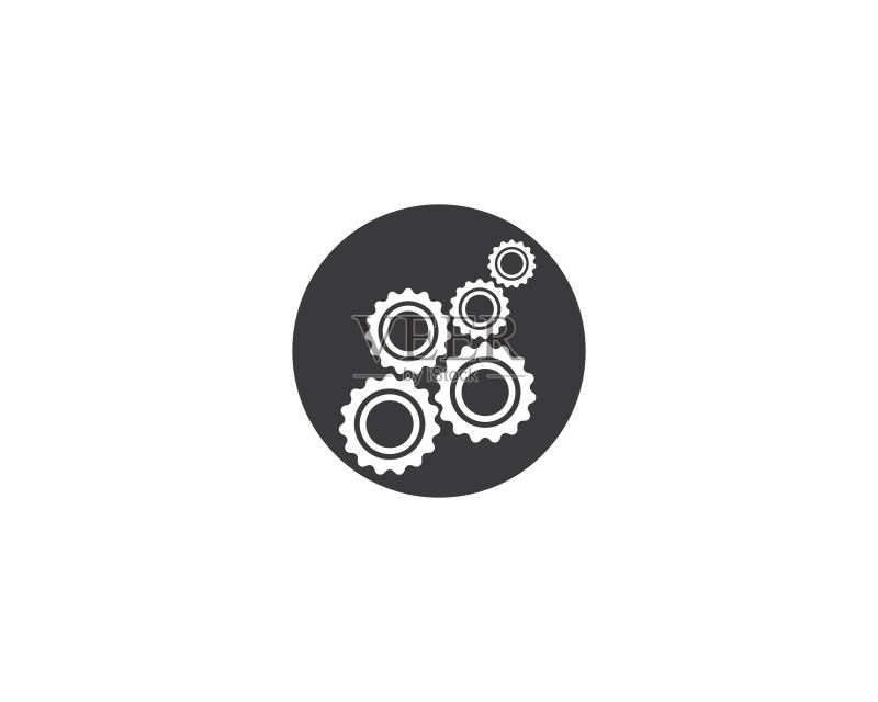 齿轮符号矢量图标图标素材