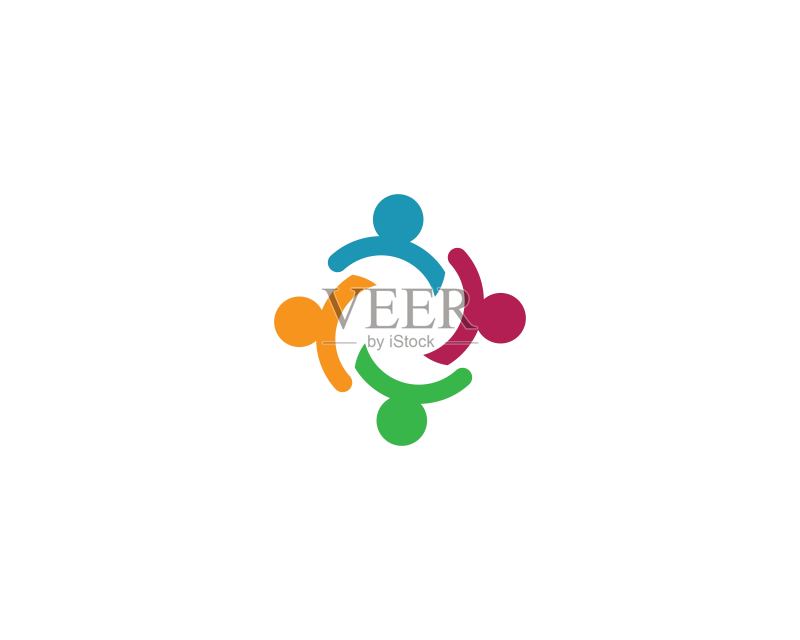 团队合作矢量图标图标素材