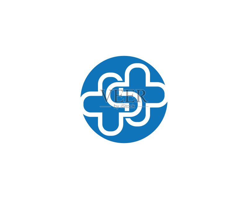 医学交叉矢量图标图标素材