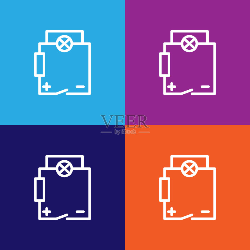 电路图标:可用于网页、logo、移动应用、UI、UX图标素材