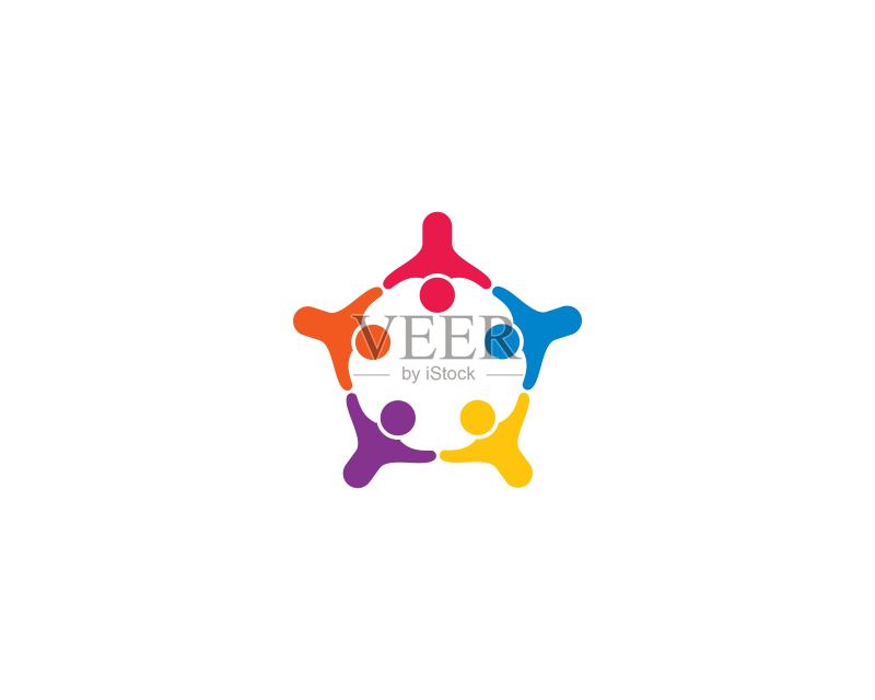 团队合作矢量图标图标素材