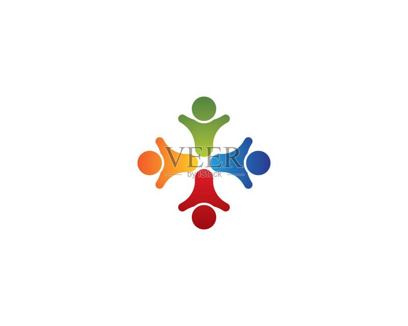 团队合作矢量图标图标素材
