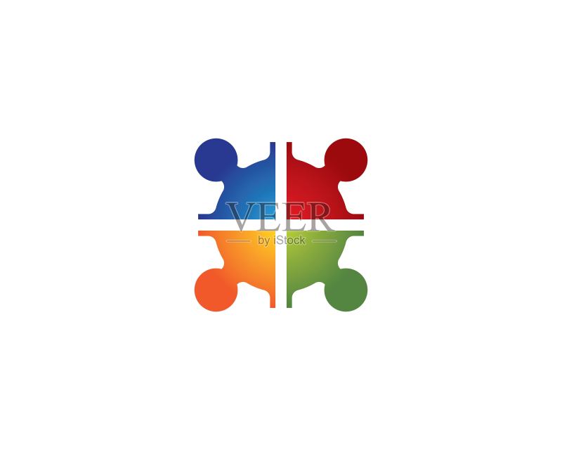 团队合作矢量图标图标素材