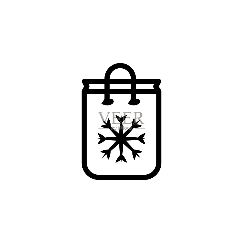 冬季购物袋 Glyph 图标图标素材