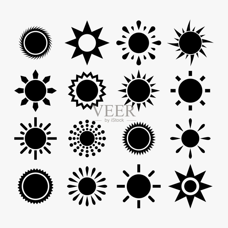 太阳图标集图标素材
