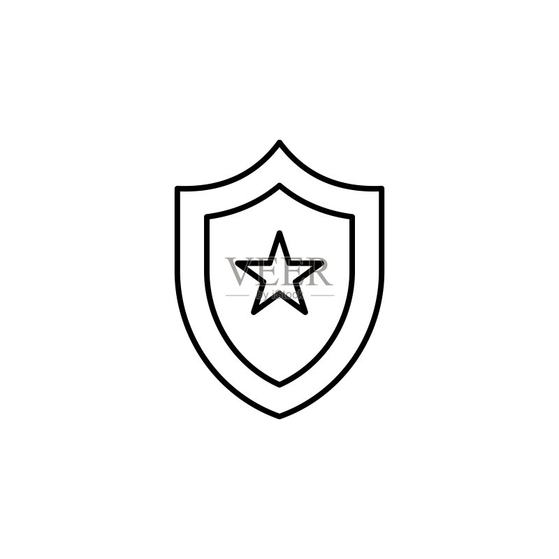 历史,盾牌图标。用于UI和UX、网站或移动应用程序的简单细线、轮廓历史记录图标矢量图标素材