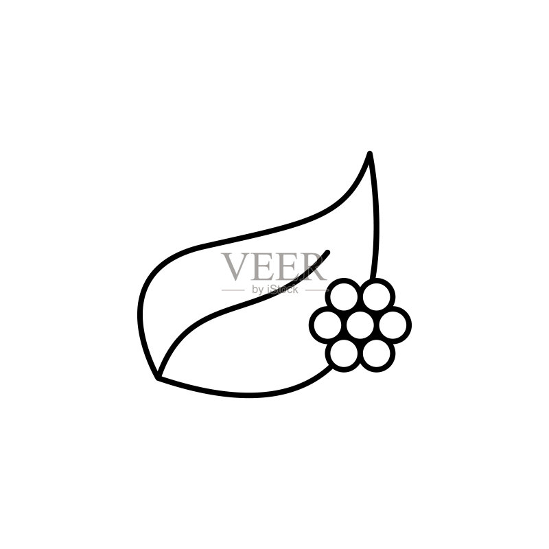 卵、植物图标。生物学图标的简单细线轮廓矢量,适用于UI和UX、网站或移动应用程序图标素材