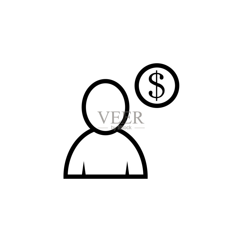 用户美元符号矢量图标图标素材
