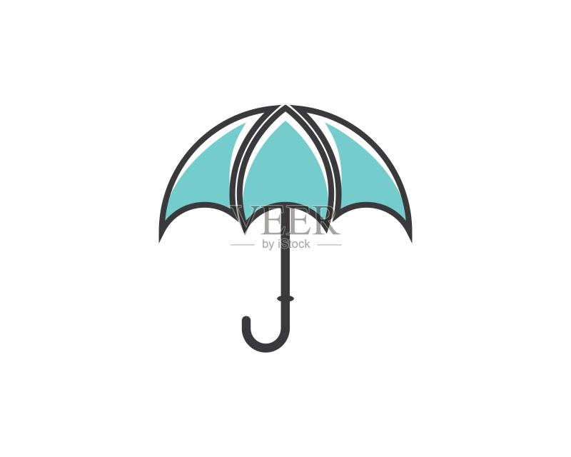 雨伞符号矢量图标图标素材
