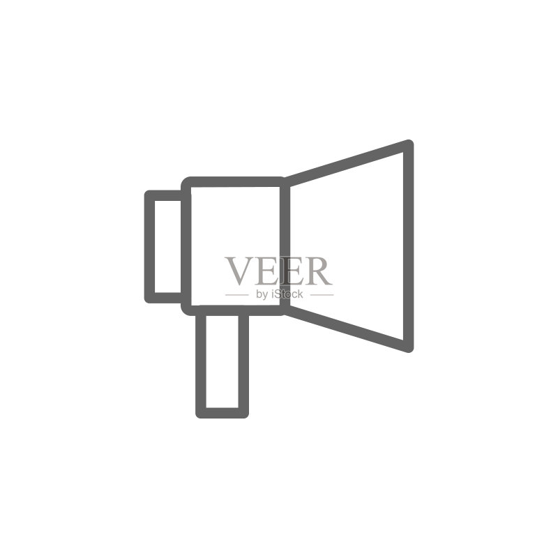 喇叭,演出图标,剧院元素图标,细线图标图标素材