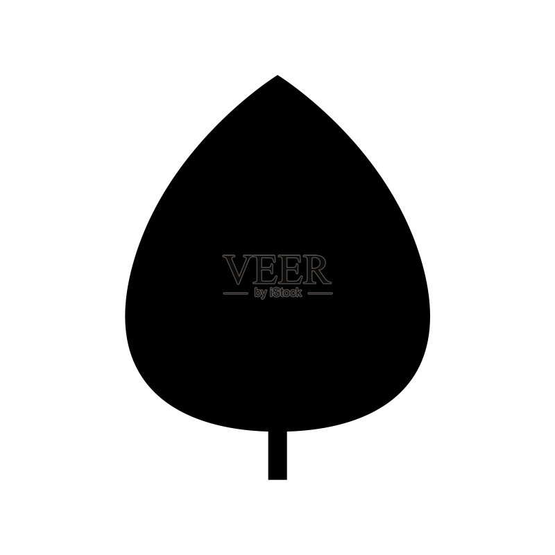 白色背景上的树叶图标Logo图标素材