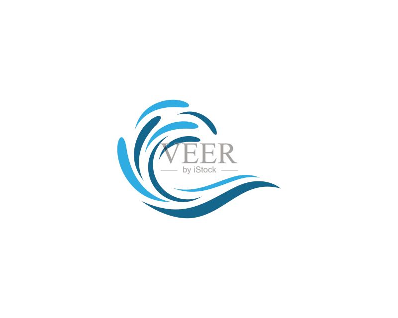 波浪符号矢量图标图标素材