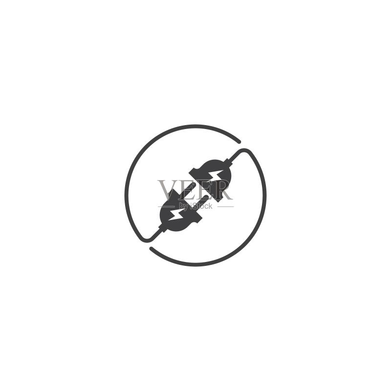 电源插头矢量图标模板图标素材