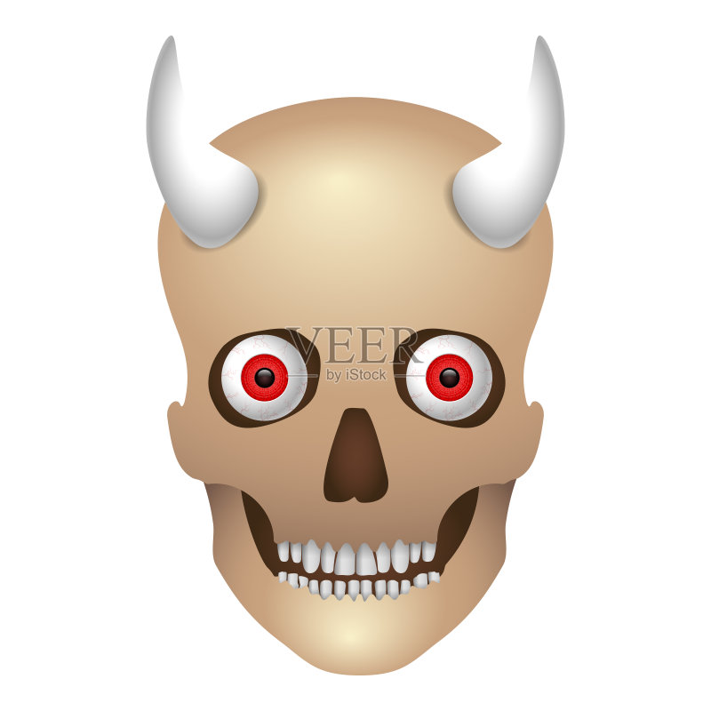 头骨正版插画素材
