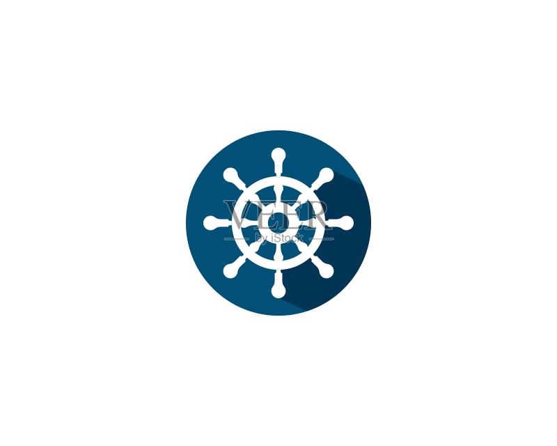 船舶方向盘矢量图标图标素材