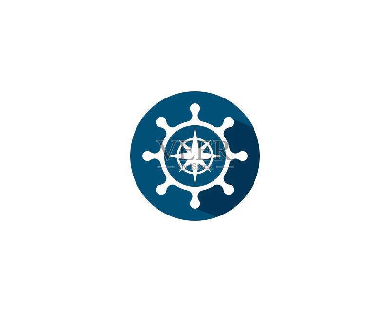 船舶方向盘矢量图标图标素材