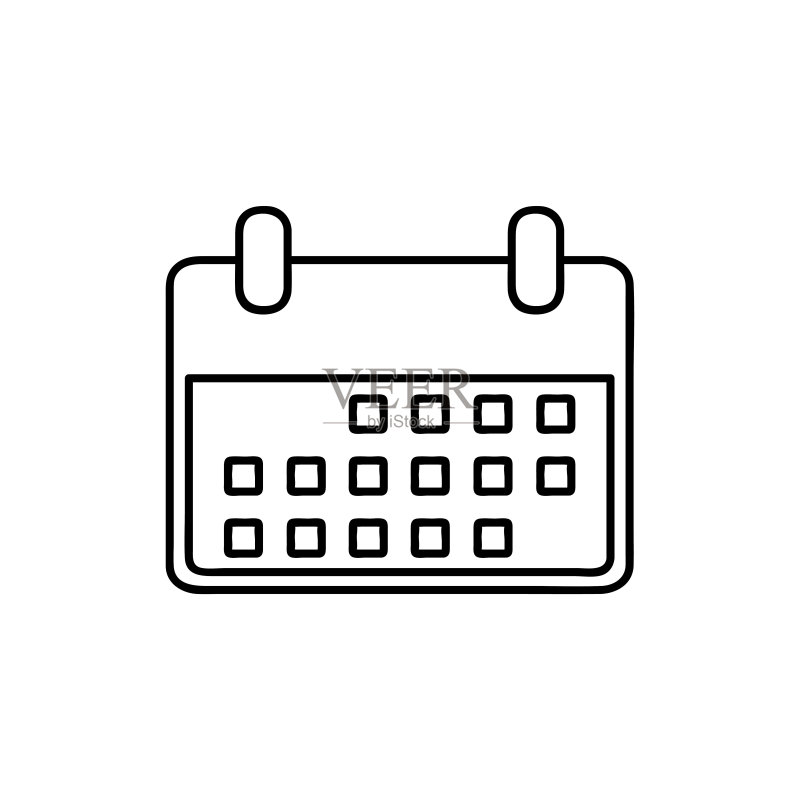 潮流扁平风格日历图标图标素材