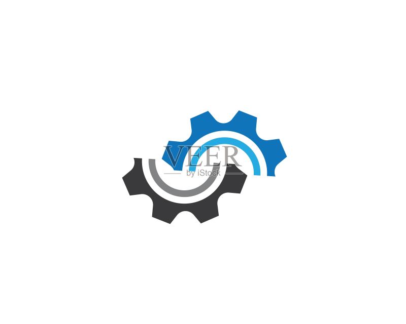 齿轮符号矢量图标图标素材