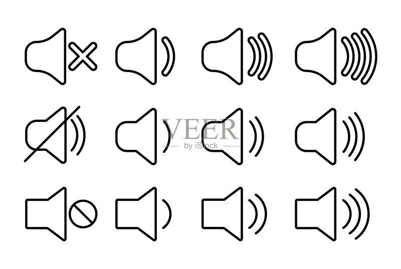 音量图标集合图标素材