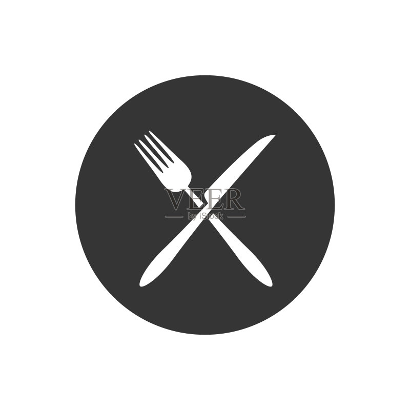 刀叉图标矢量素材:用餐标志图标素材
