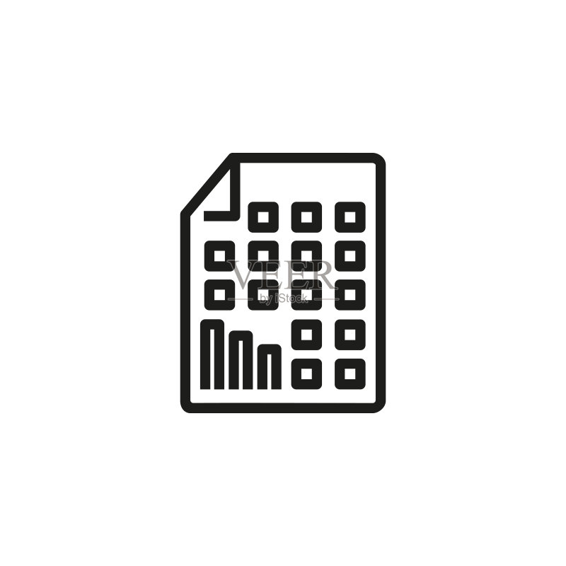 电子表格线条图标图标素材
