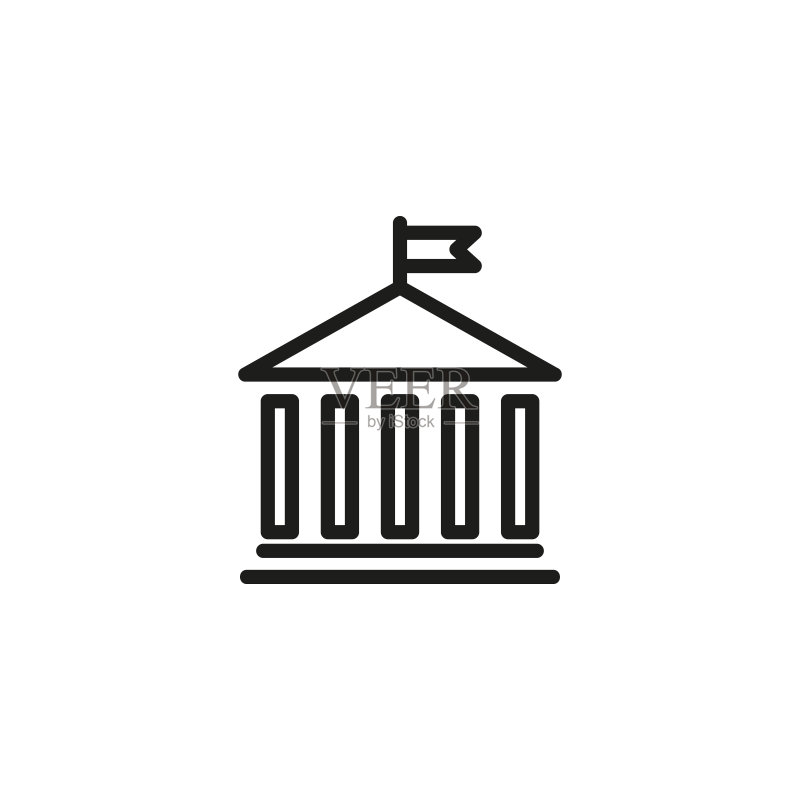 金融建筑线条图标图标素材