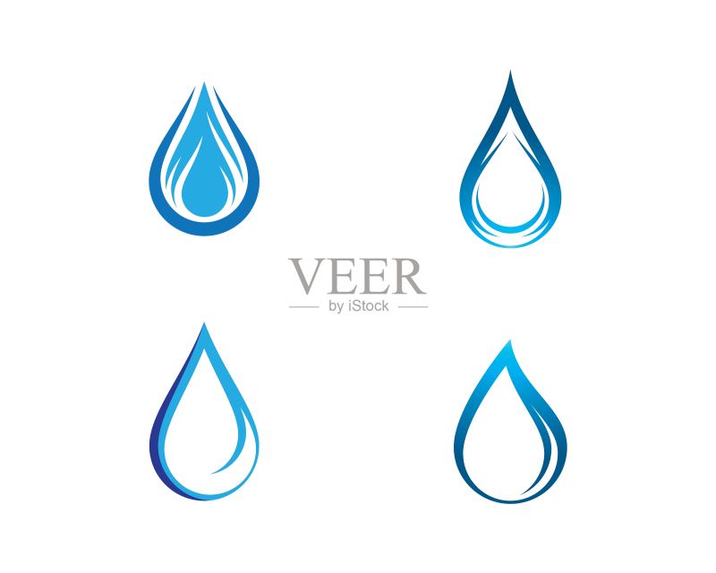 水滴矢量图标插图图标素材