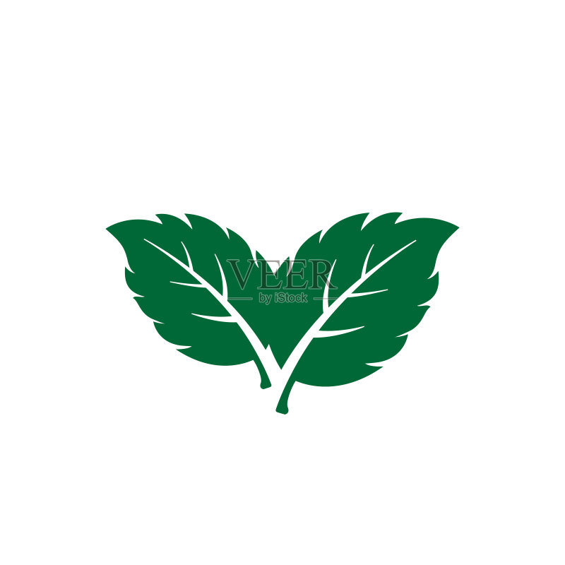 薄荷叶元素矢量图标图标素材