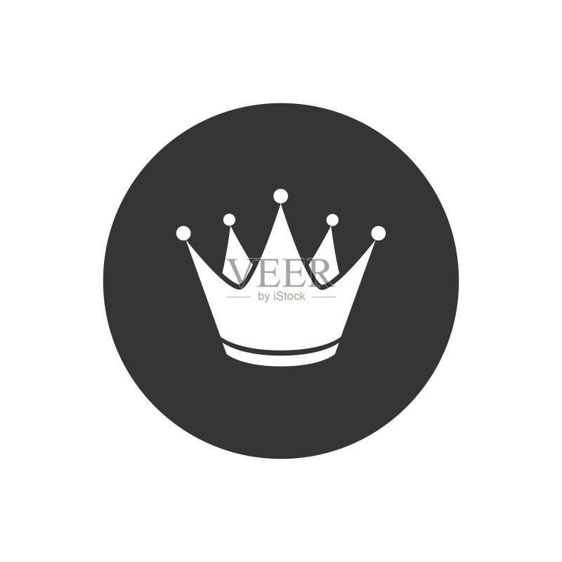 皇冠图标logo模板。国王矢量图标图标素材