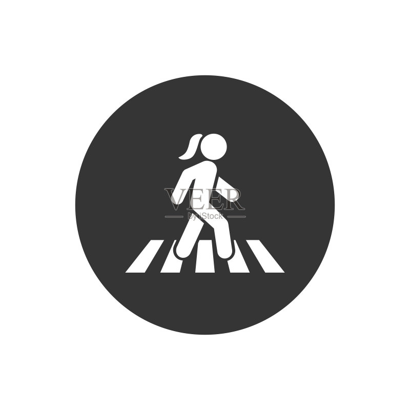 行走图标符号Logo矢量模板图标素材