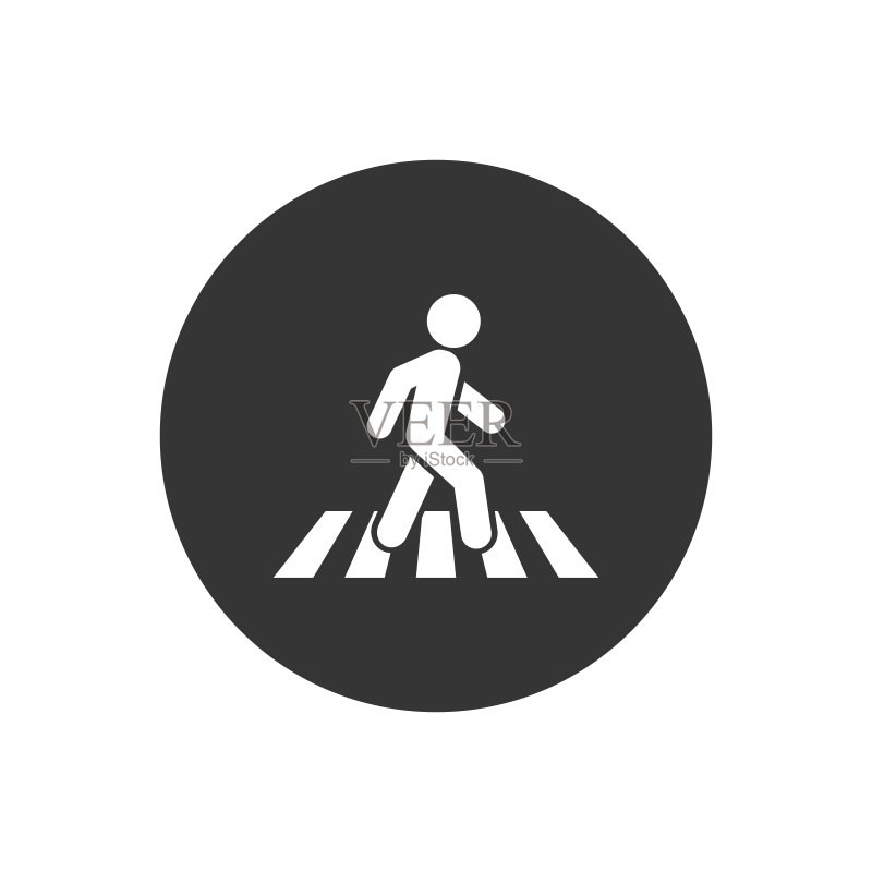 人行横道图标符号logo模板矢量图标素材