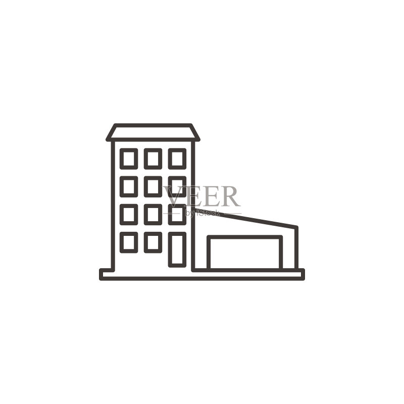 建筑,轮廓,图标 - 建筑矢量图标图标素材