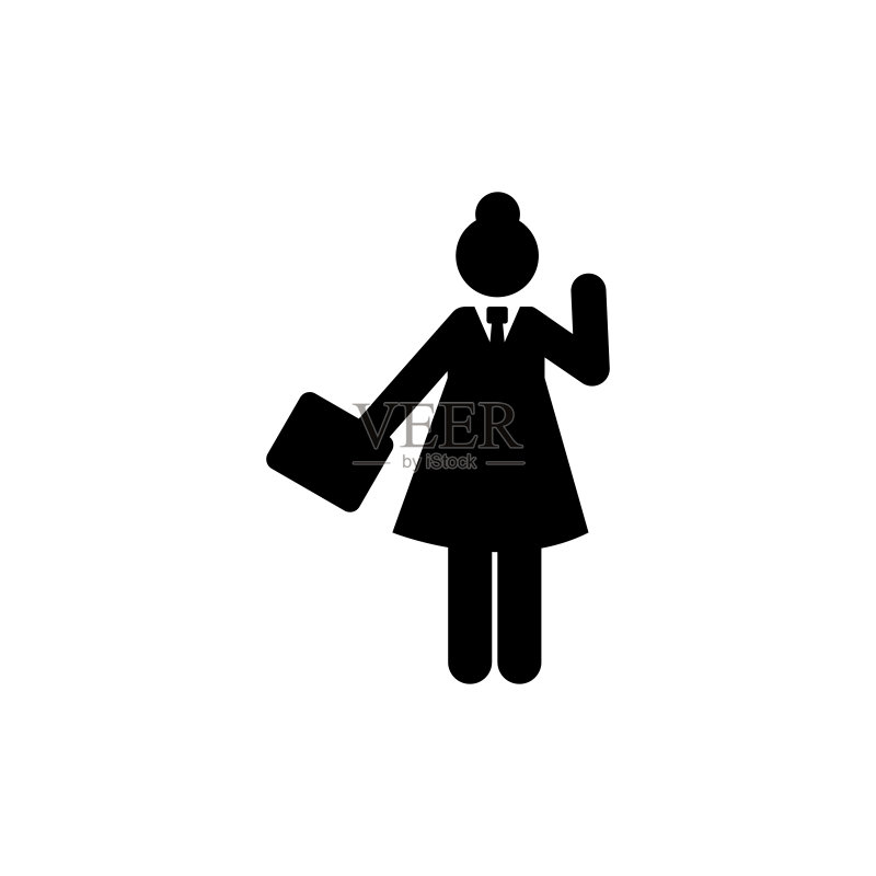 女商人、文件、办公室图标图标素材