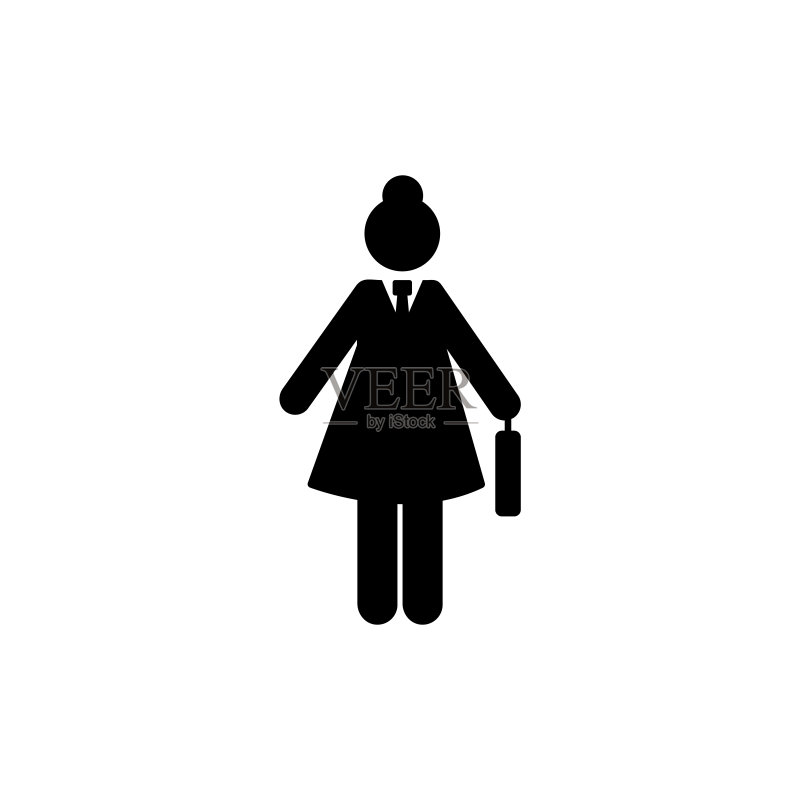 女商人步行办公室图标图标素材