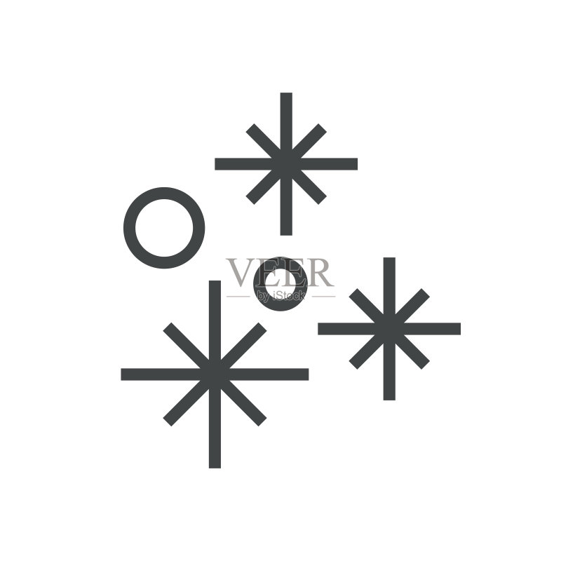 雪花线条图标图标素材