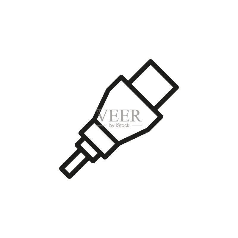 简约电缆线条图标图标素材
