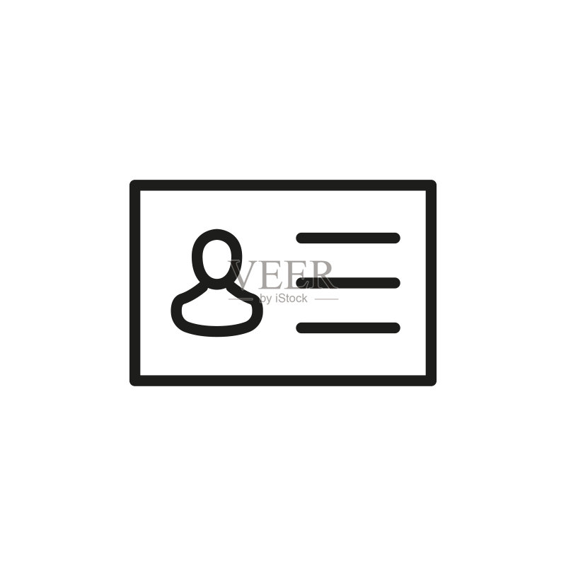 简易名片线条图标图标素材
