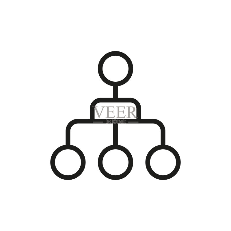 简约层级结构线条图标图标素材
