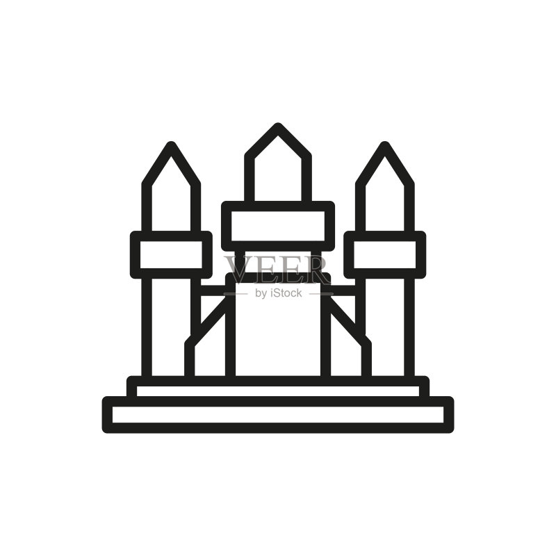简约建筑线条图标图标素材