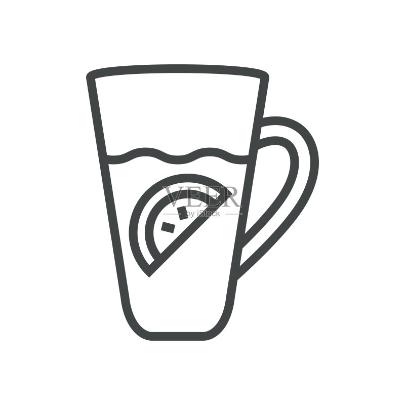 柠檬水线条图标图标素材