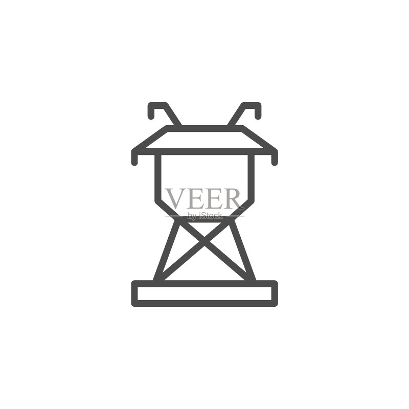 电力塔线稿图标图标素材
