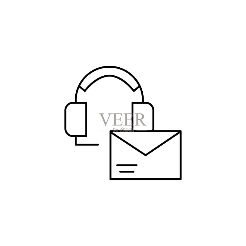 客户服务消息图标。用于UI和UX、网站或移动应用程序的简笔信息传输矢量图标图标素材