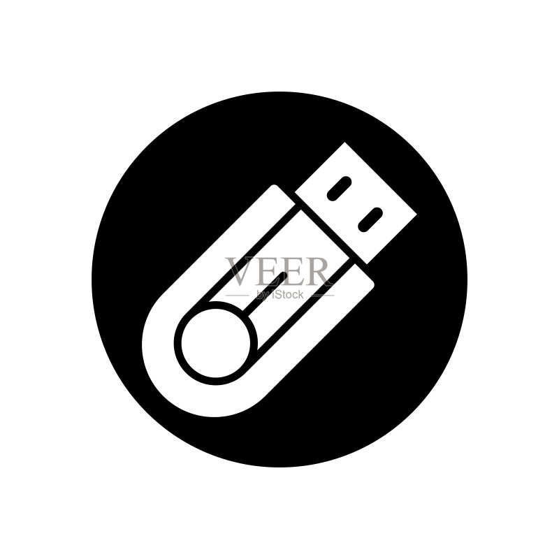 USB闪存盘图标矢量设计模板图标素材