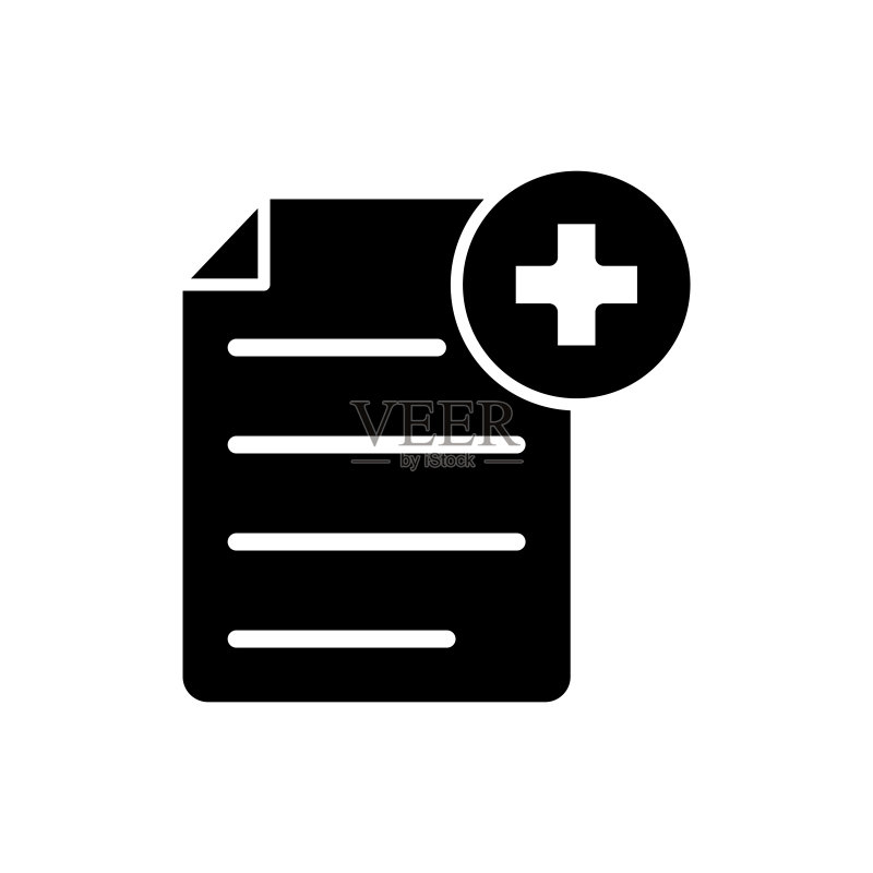 医疗单据图标矢量设计模板图标素材