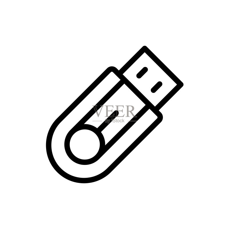 USB闪存盘图标矢量设计模板图标素材