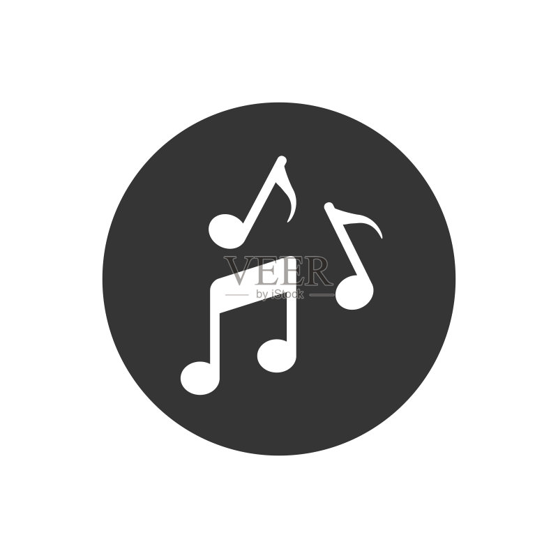 音乐音符插图图标:声音和旋律符号图标素材
