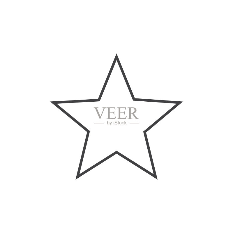 星星线条图标。矢量图图标素材