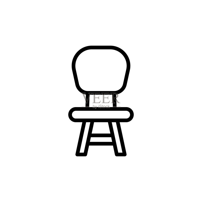 简约椅子线条图标图标素材