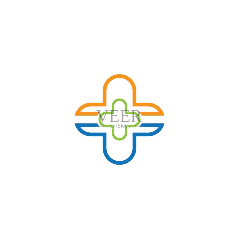 医学交叉矢量图标图标素材